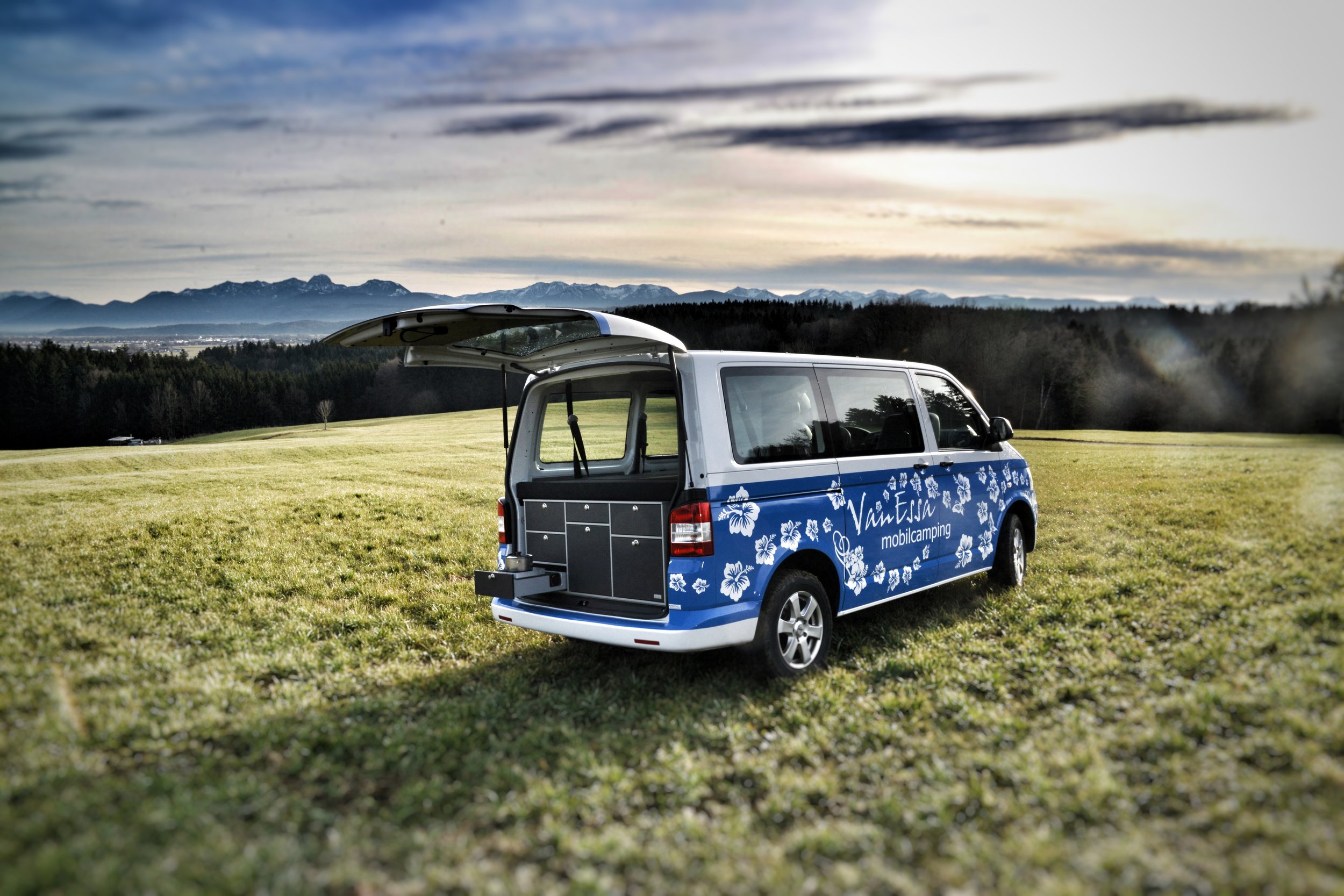 Volkswagen Transporter Campervan with rear kitchen