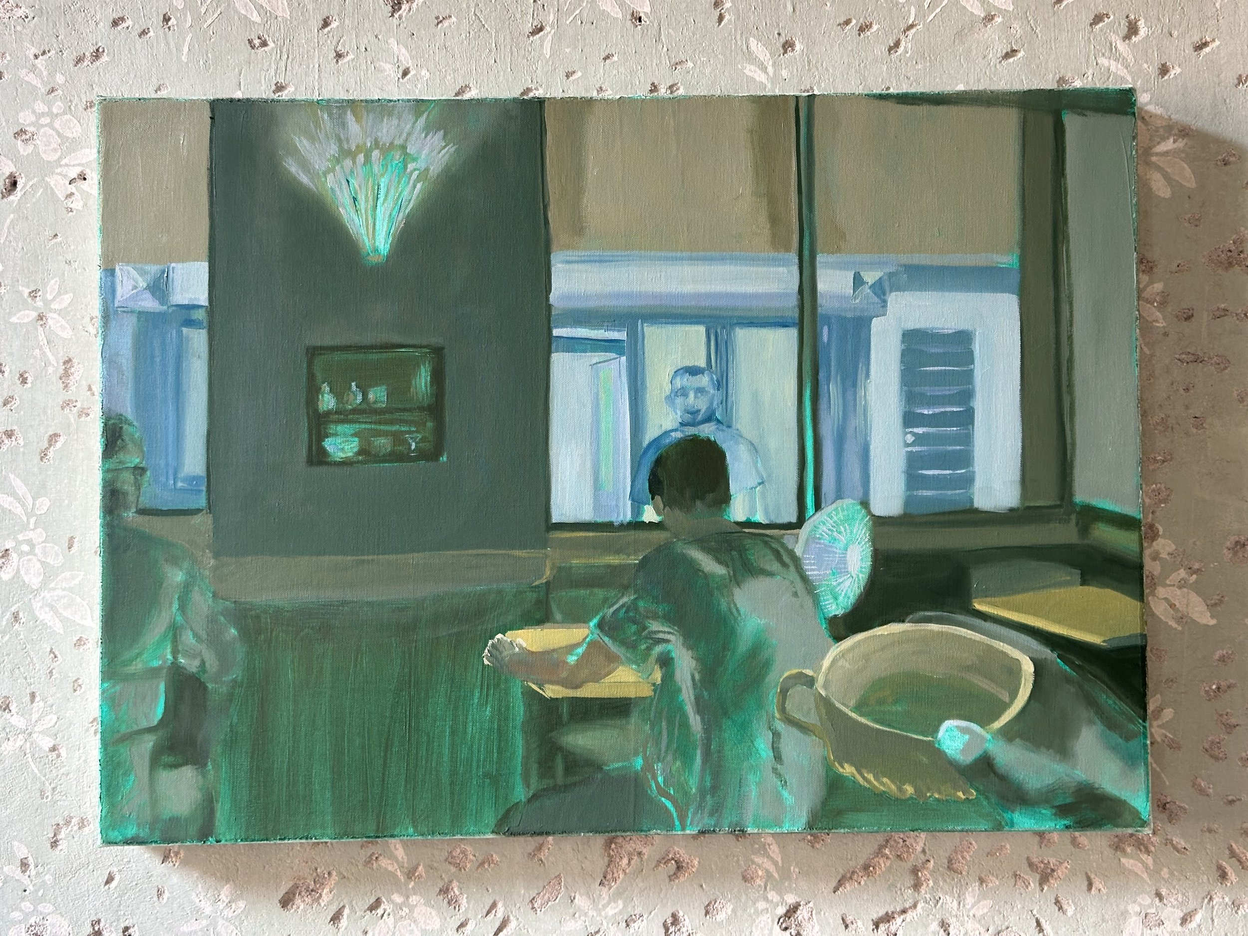 one for you, one for me 19 1/5 x 27 1/4 in. 50 x 70 cm oil on canvas 2024