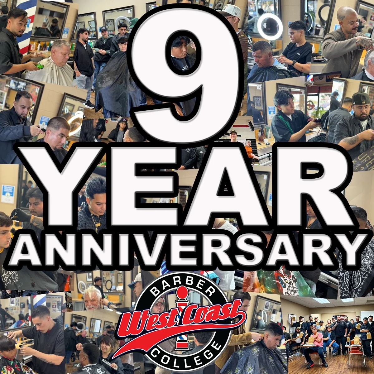 🎉✂️ 9 YEARS STRONG! ✂️🎉

Today we celebrate 9 incredible years of building careers, changing lives, and creating opportunity at West Coast Barber College 🙌

For nearly a decade, we&rsquo;ve been committed to training the next generation of profess