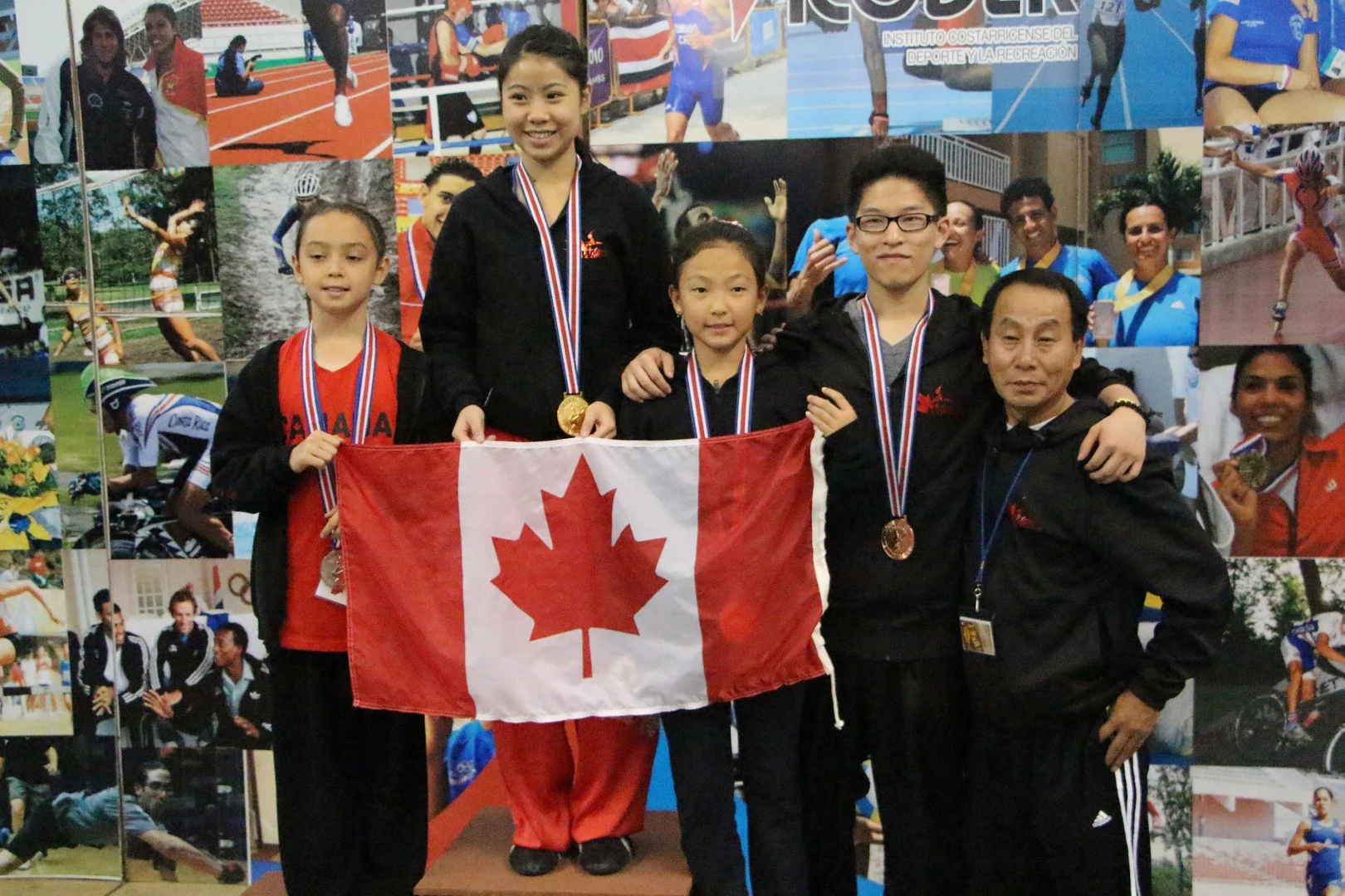 Teams Canada and China at the 6th World Junior Wushu Championships, 2016.