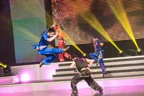 Dylan's flying front kick.