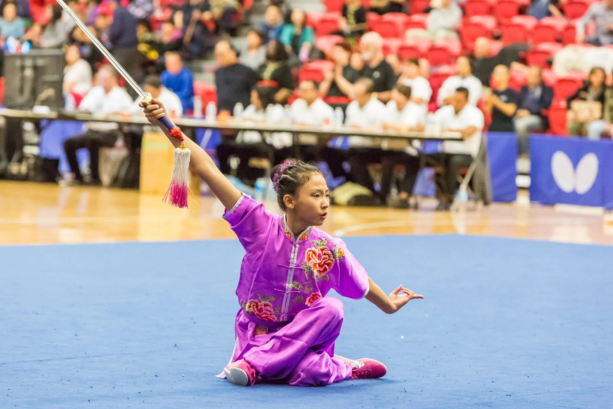 Erica on her way to being selected to the Senior Canadian National Wushu Team.