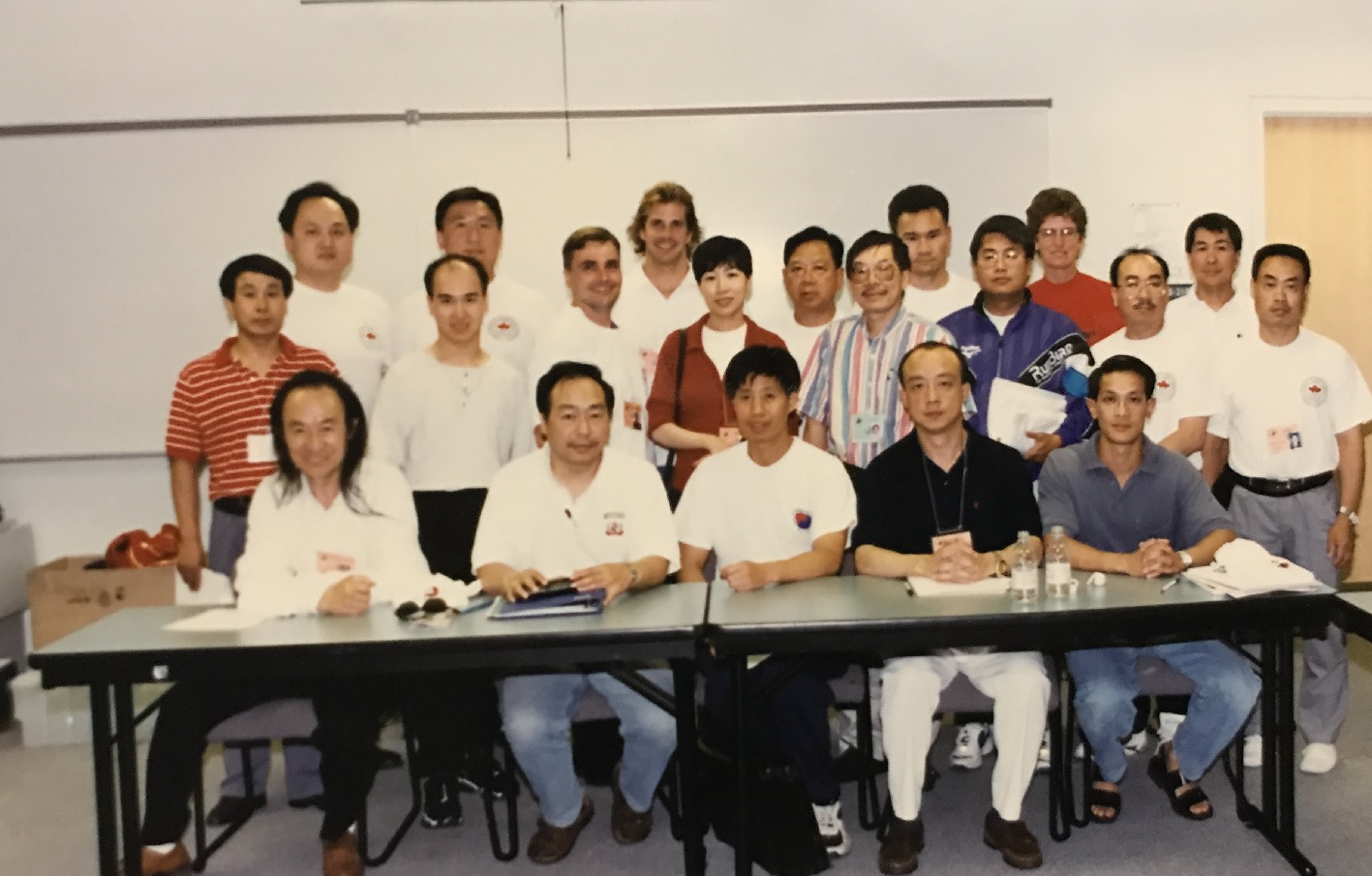 Master Li with his wushu peers, 1997