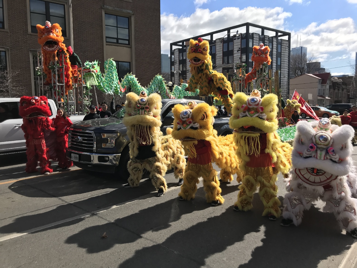 Lion dance parade