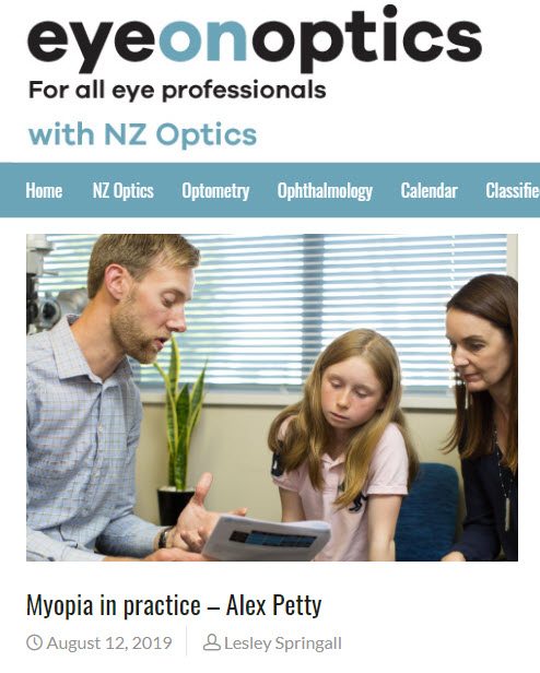 Alex Petty interview on his approach to myopia management in children.