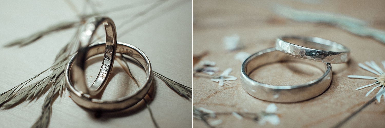 Die Ringe des Hochzeitspaares