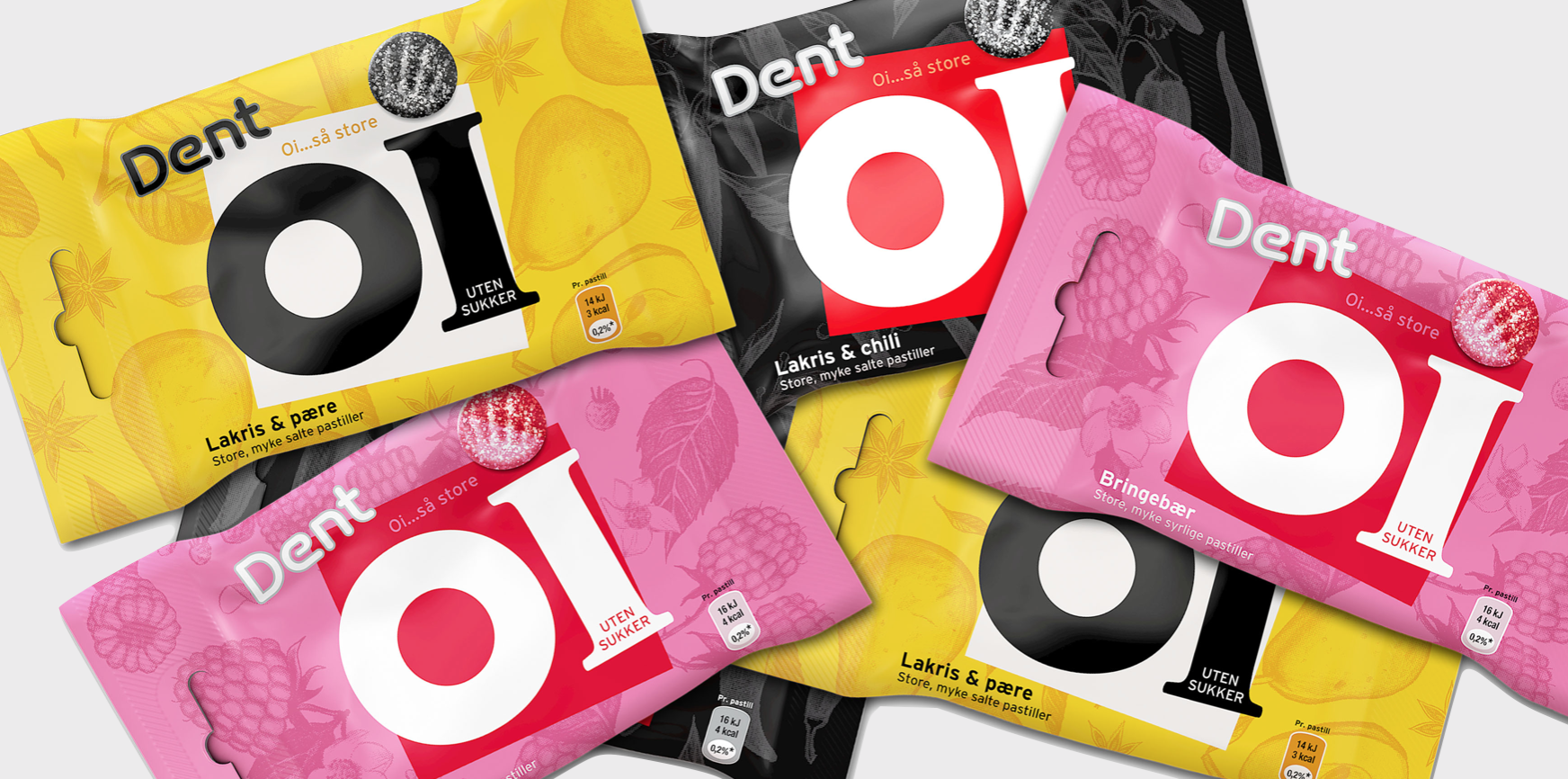  Redesign of Dent Oi candy. Work done with Tangram (part of bates). 