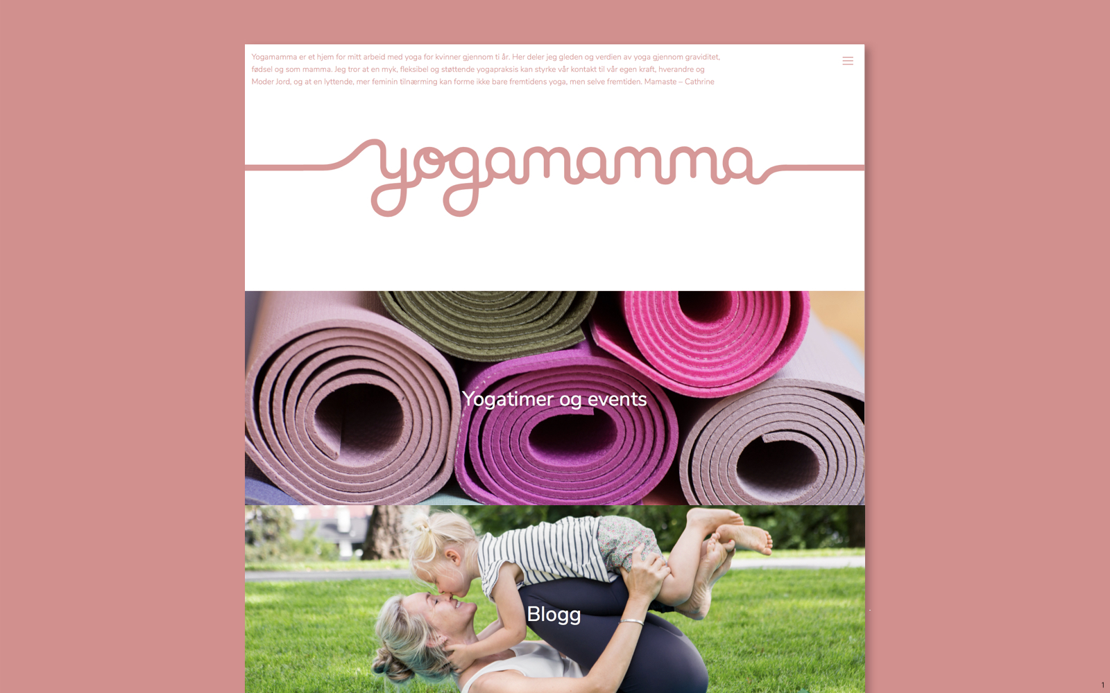  Website design for Yogamamma.no done together with Clou Design. 