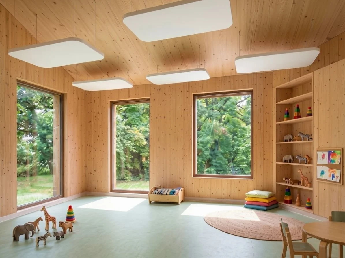 Acoustic Rectangle in natural wooden childcare 1 .jpg