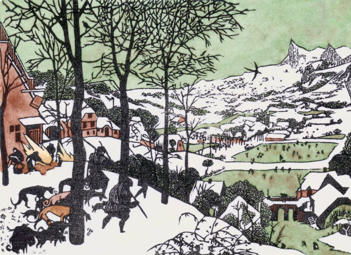 Hunters in the Snow (based on Pieter Bruegal the Elder)