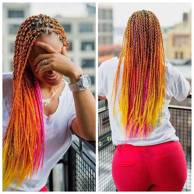 These neon braids donned by Keys has a carefree black girl vibe we just can't get over.
