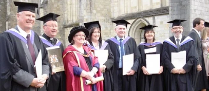 Students graduating in Practical Theology - students from the Congregational Federation, pictured here with tutor, Rev Dr Janet H. Wootton
