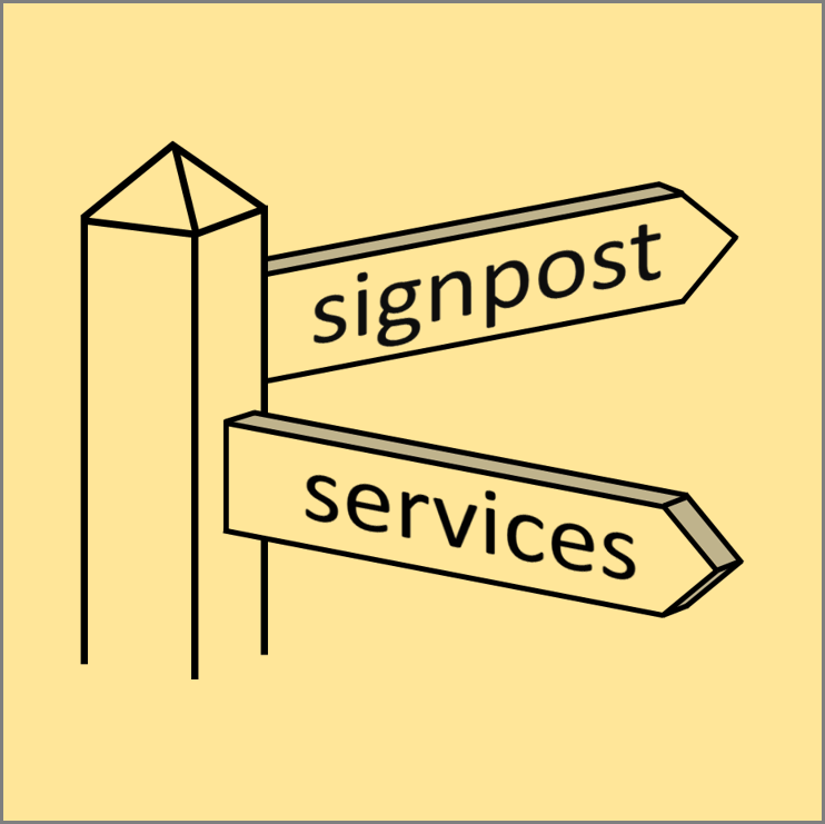 Signpost logo - Square - Yellow and Border.png