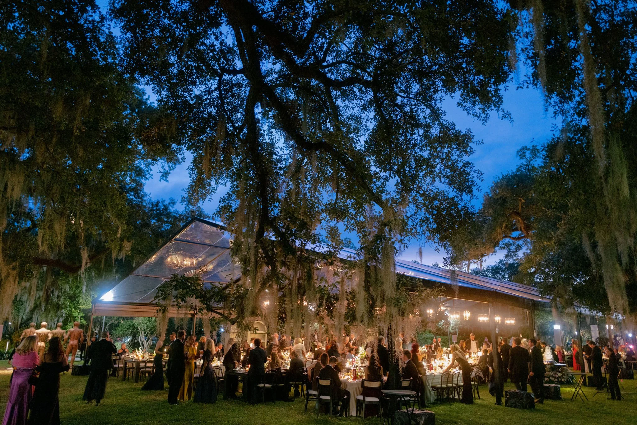 New Orleans Museum of Art Tent Wedding Sculpture Garden
