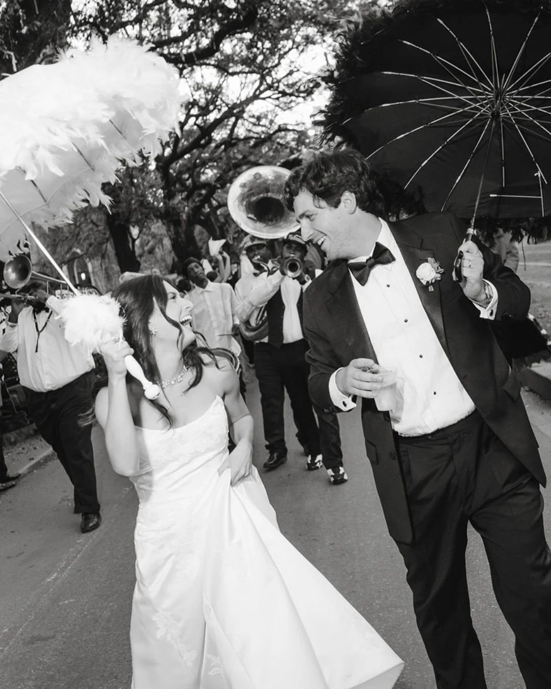 Nothing compares to a second line through the New Orleans streets as newlyweds!

Photographer:&nbsp;@andrewalwertstudios
Planner:&nbsp;@amandapriceevents
Hair &amp; Makeup:&nbsp;@verdebeauty
Florist:&nbsp;@crybabyfloral
Second Line Drinks:&nbsp;@tapt