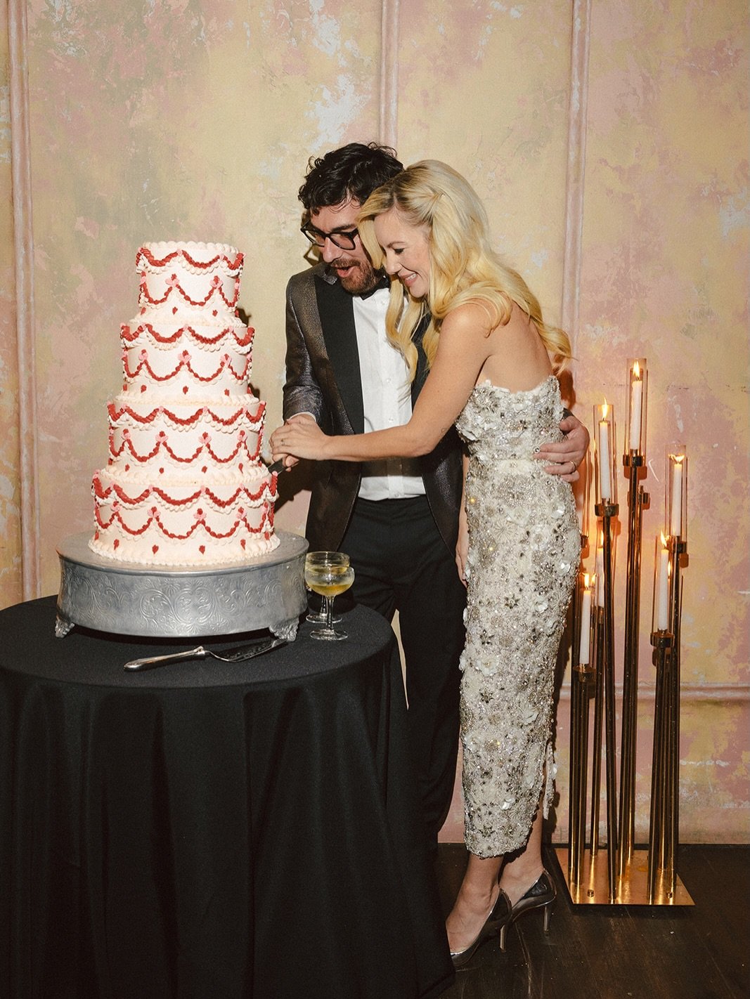 Who doesn&rsquo;t love a wedding cake with a little personality and flair?! We most certainly do.

Photographer: @septembercompany
Planner: @amandapriceevents
Baker: @bittersweetnola
Venue: @hotelpeterandpaul
Videographer: @heartbeat_films
Hair Styli