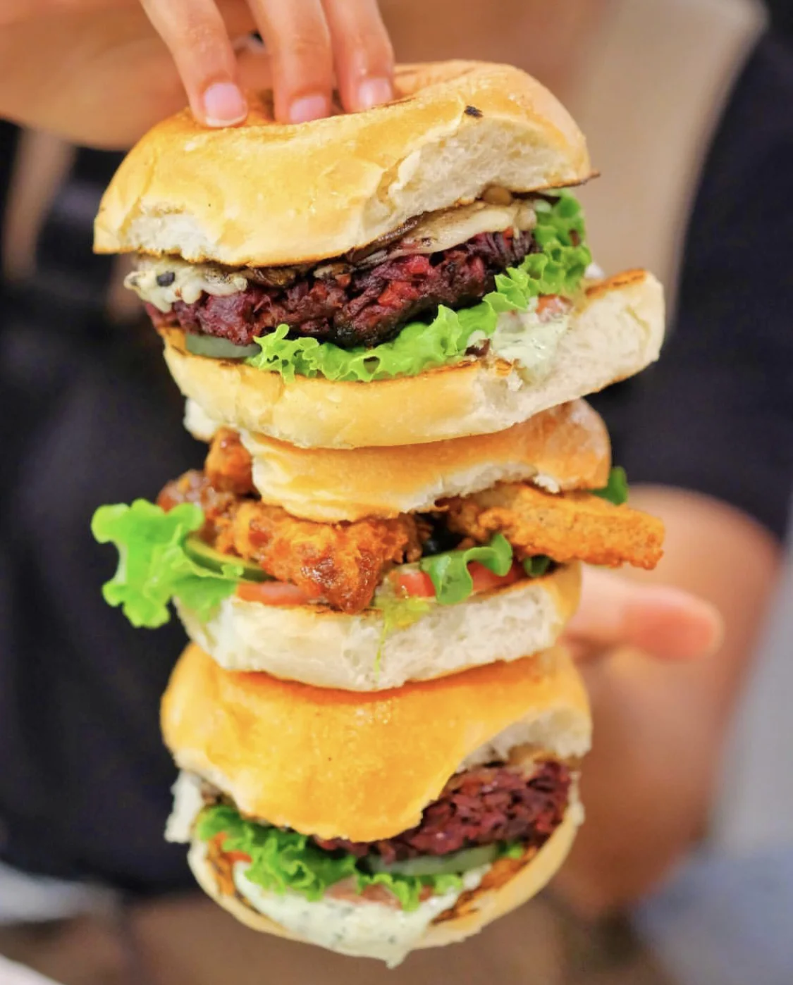 Phatty Meat Burgers + Hot Nashville Tofu Sandwich
