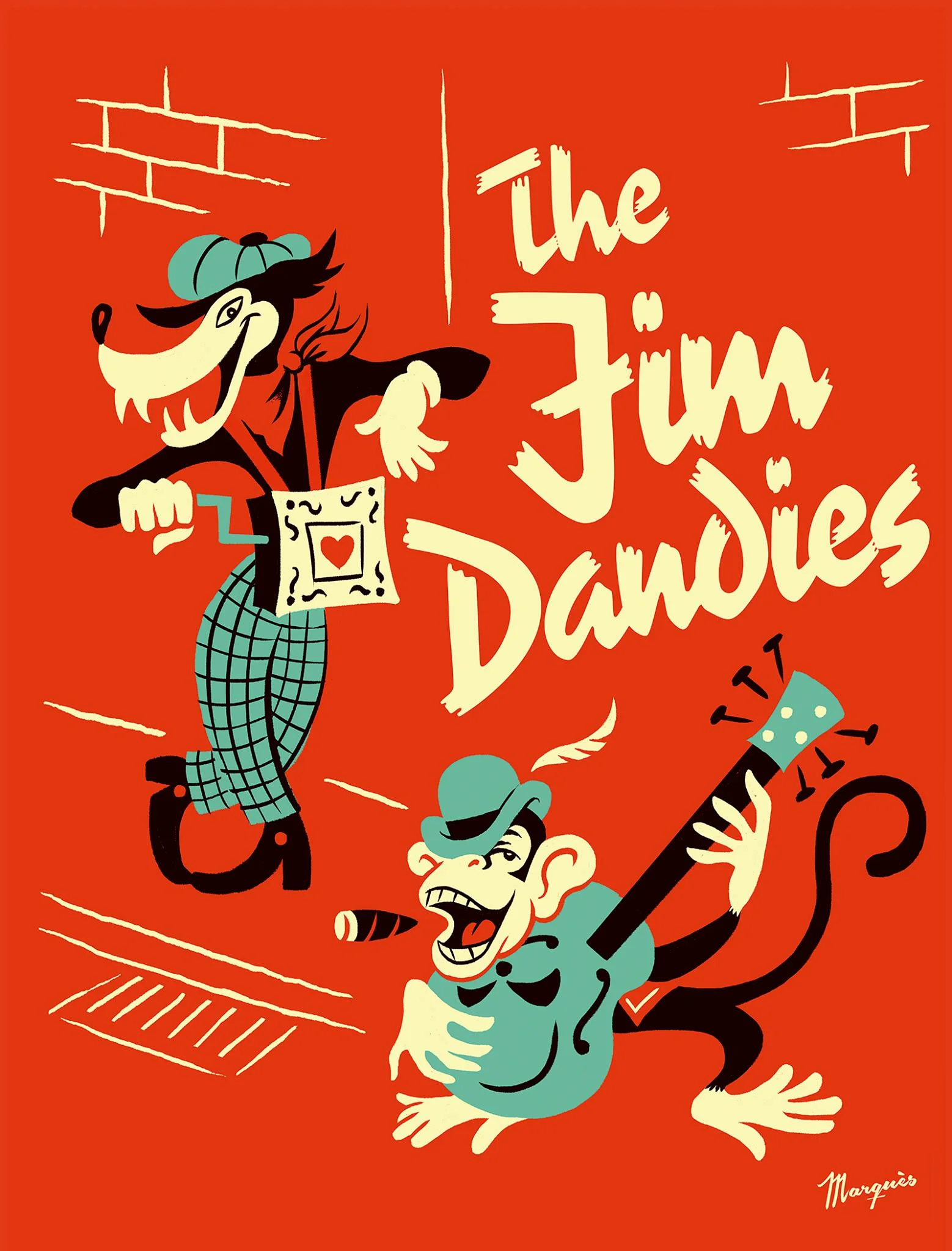 The Jim Dandies tour poster