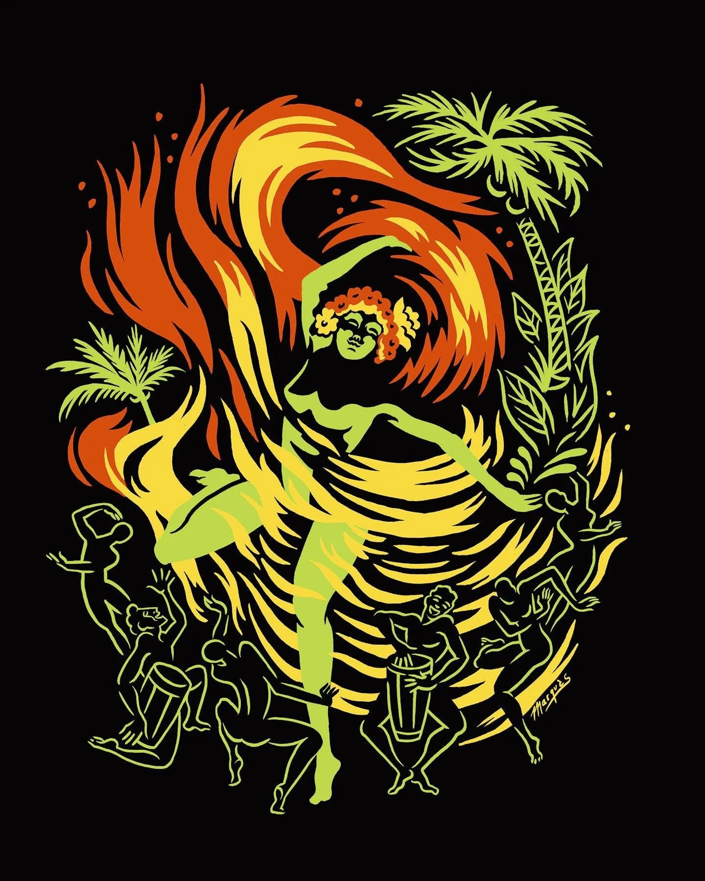 Hula Fire Dancer - Micky Oye