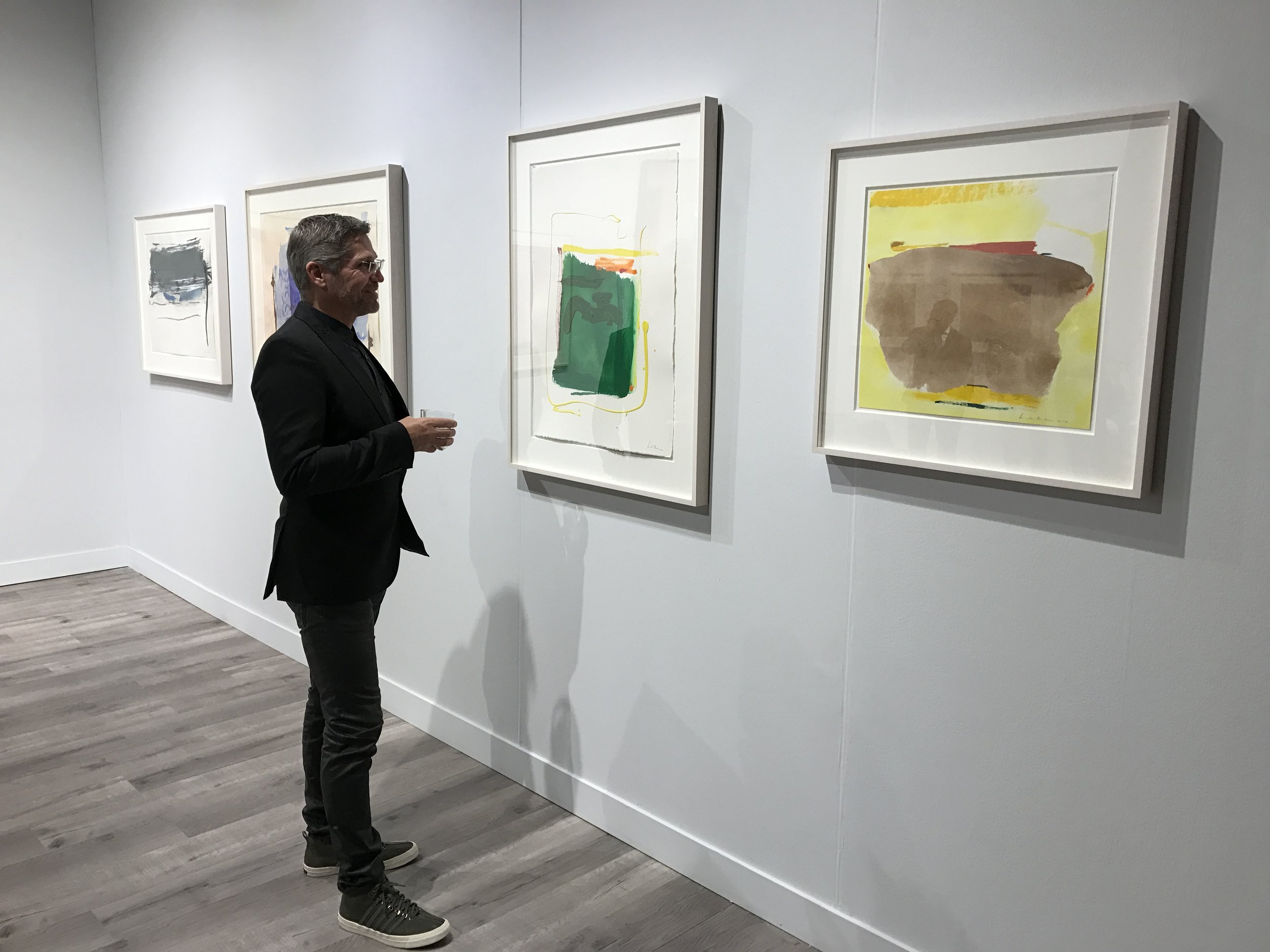 TWG Design Principal James Hunter admires Gagosian Gallery’s collection of works by Helen Frakenthaler