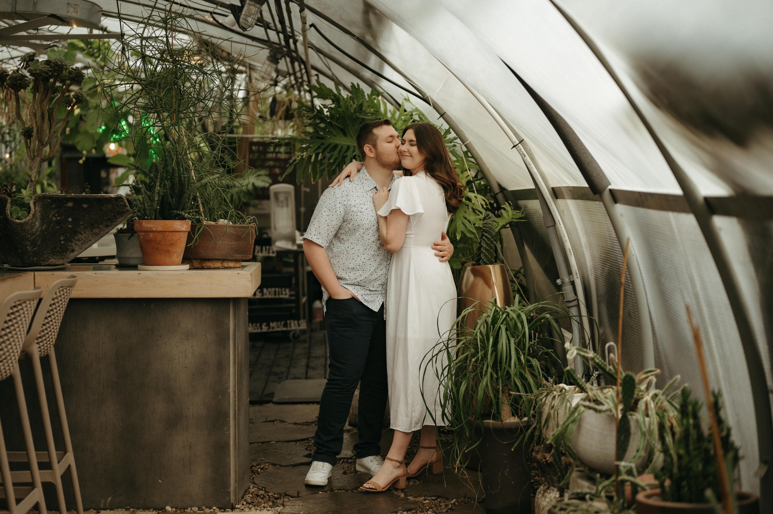 Amy and Caleb | Greenhouse Engagement Session | Nashville, Tennessee