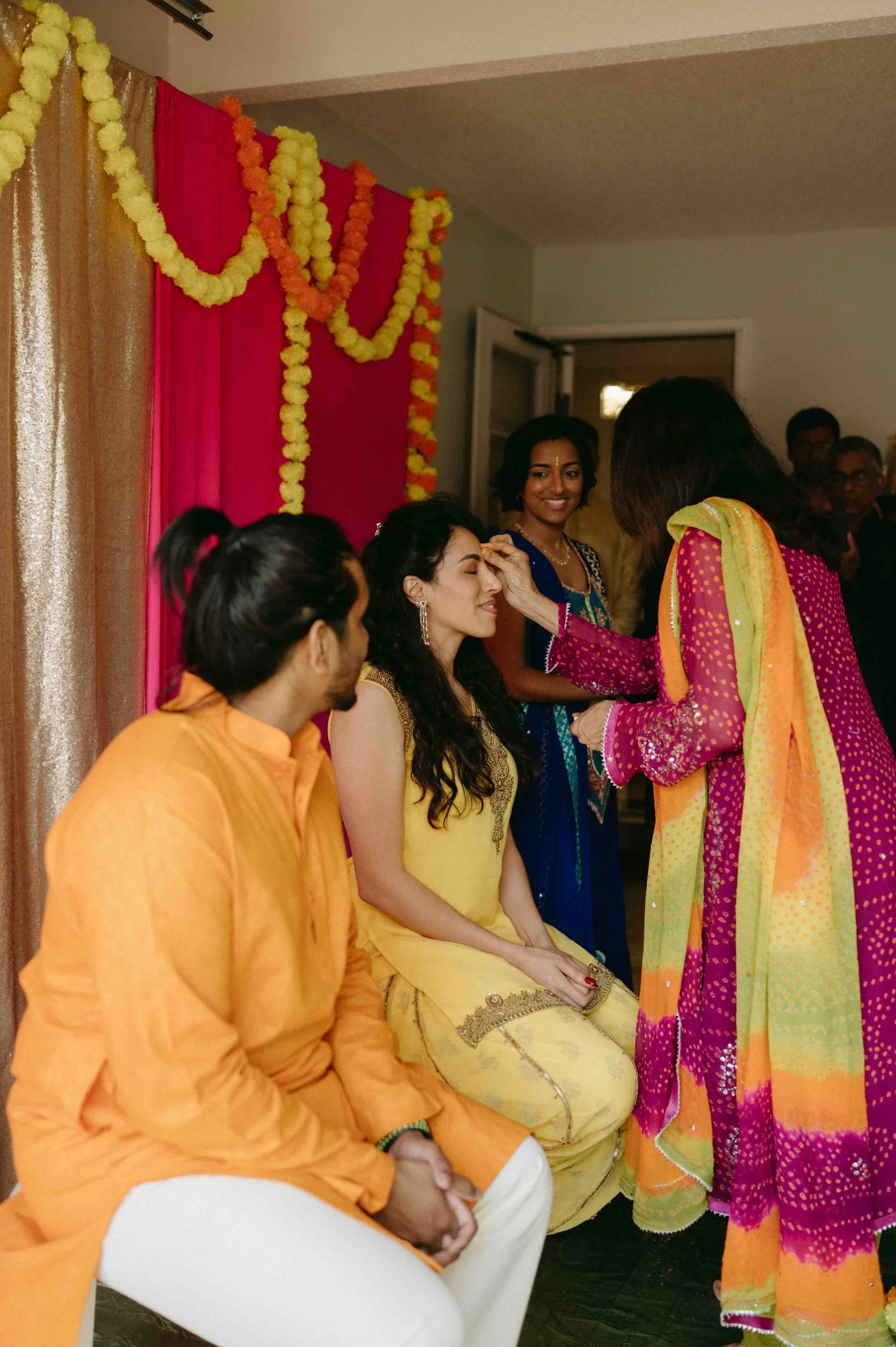 Moody Memphis wedding photographer Sri Lankan Haldi ceremony Memphis documentary wedding photographer cinematic Memphis wedding photographer editorial Memphis wedding photographer