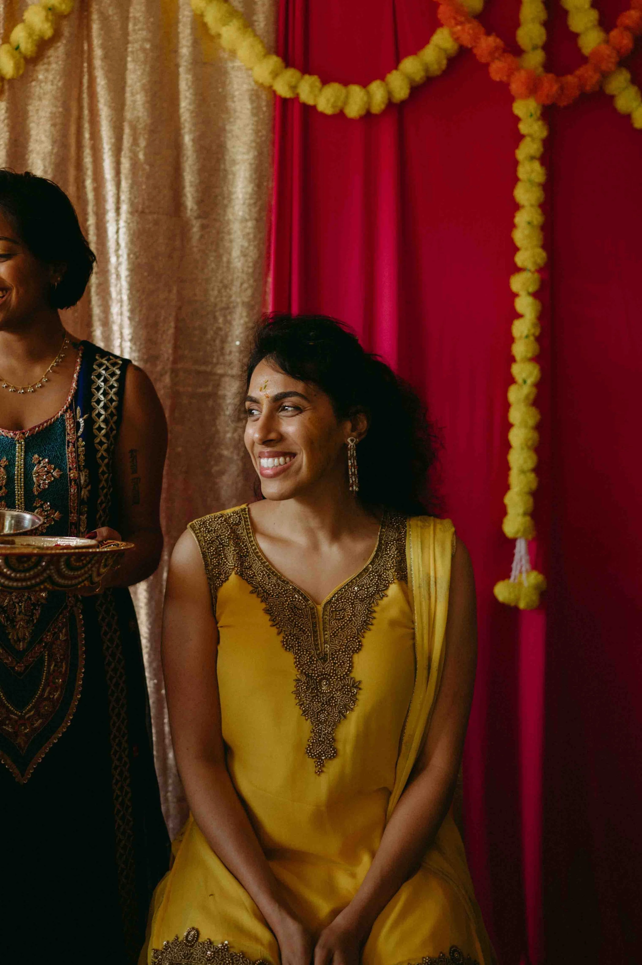 Moody Memphis wedding photographer Sri Lankan Haldi ceremony Memphis documentary wedding photographer cinematic Memphis wedding photographer editorial Memphis wedding photographer