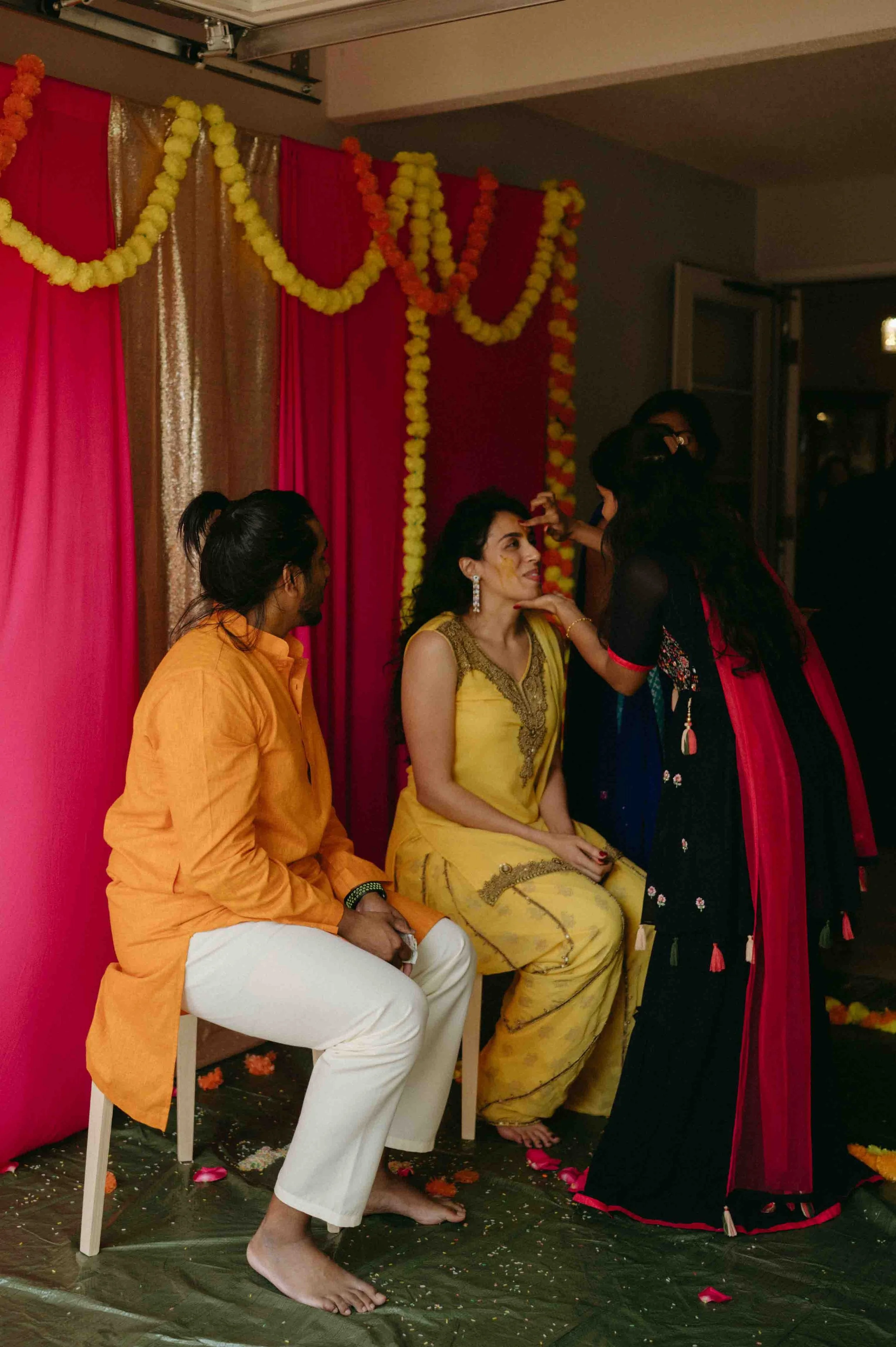 Moody Memphis wedding photographer Sri Lankan Haldi ceremony Memphis documentary wedding photographer cinematic Memphis wedding photographer editorial Memphis wedding photographer