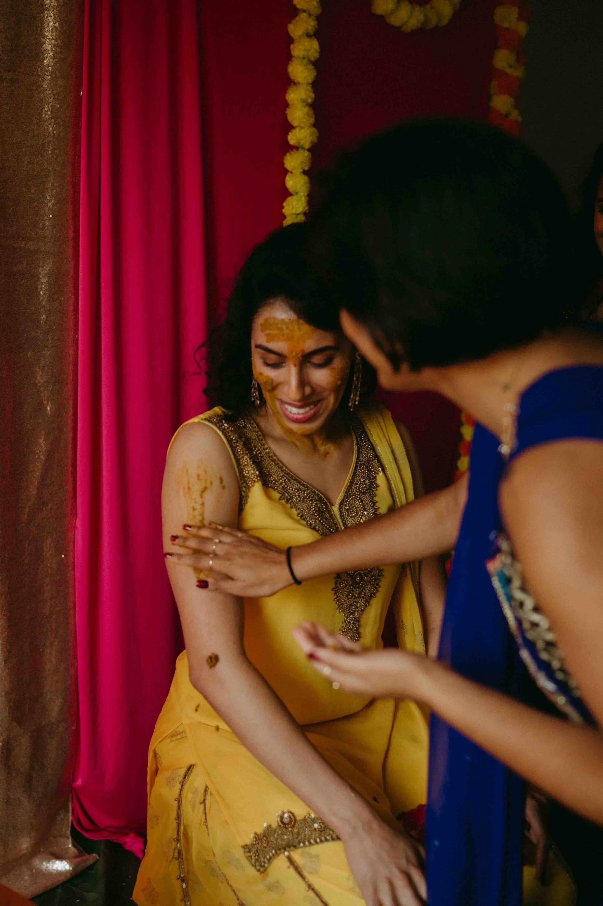 Moody Memphis wedding photographer Sri Lankan Haldi ceremony Memphis documentary wedding photographer cinematic Memphis wedding photographer editorial Memphis wedding photographer