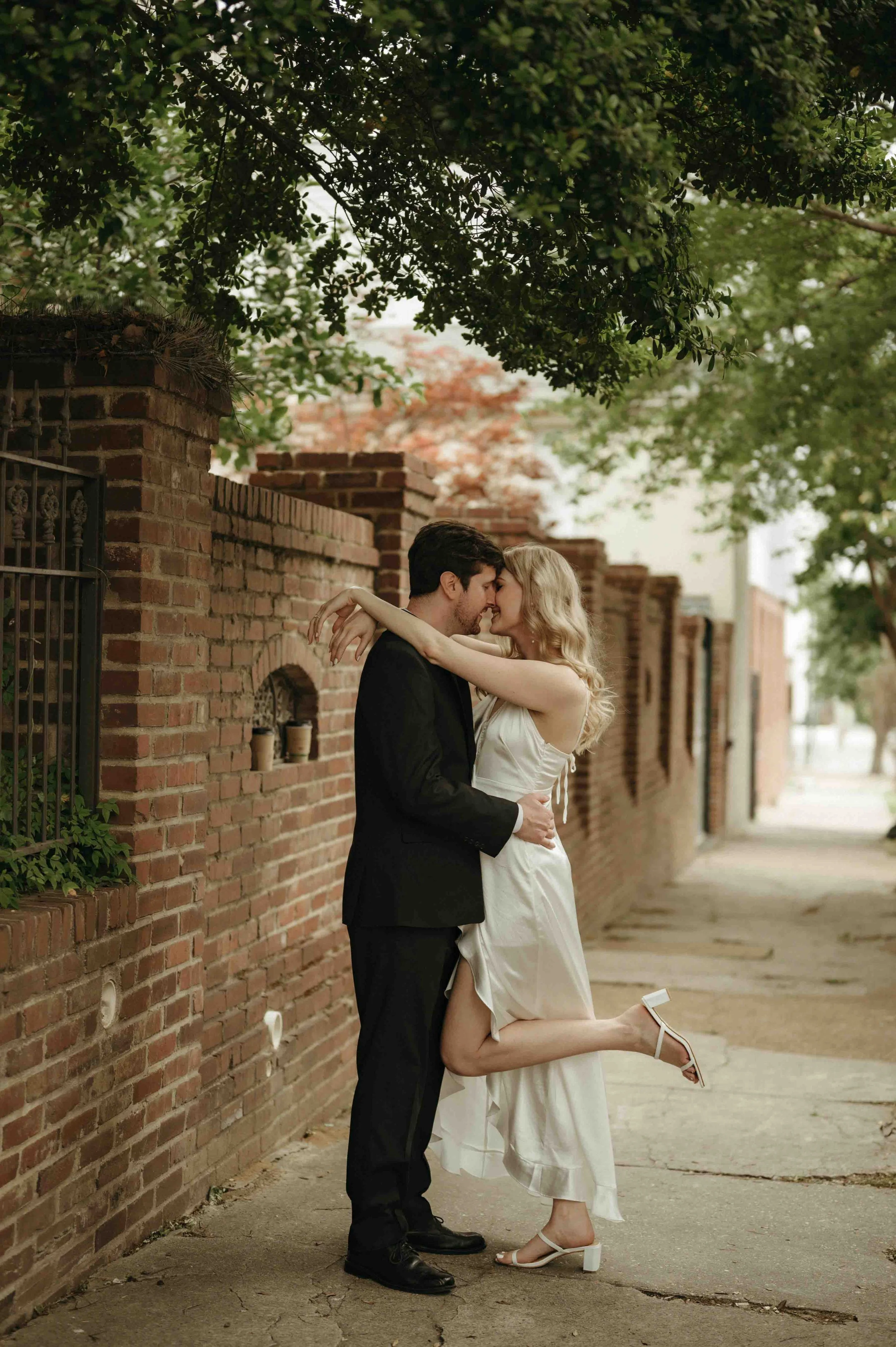 Moody Memphis wedding photographer, Old Dominick Distillery engagement session, Memphis brewery engagement session, Memphis documentary wedding photographer, cinematic Memphis wedding photographer, editorial Memphis wedding photographer