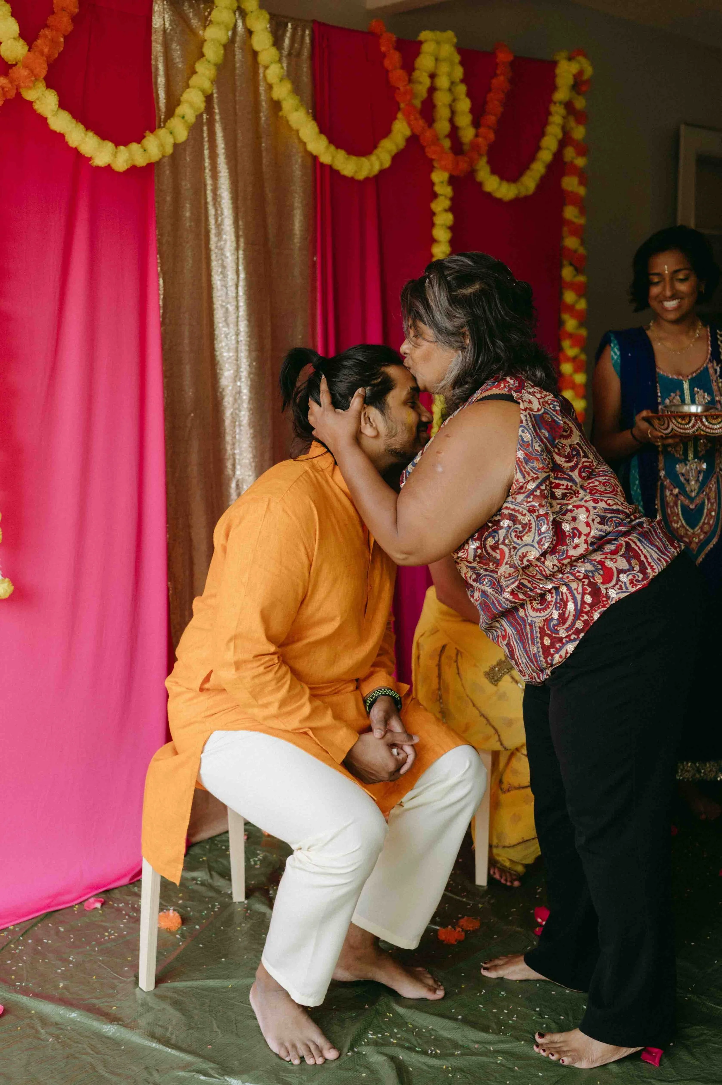 Moody Memphis wedding photographer Sri Lankan Haldi ceremony Memphis documentary wedding photographer cinematic Memphis wedding photographer editorial Memphis wedding photographer