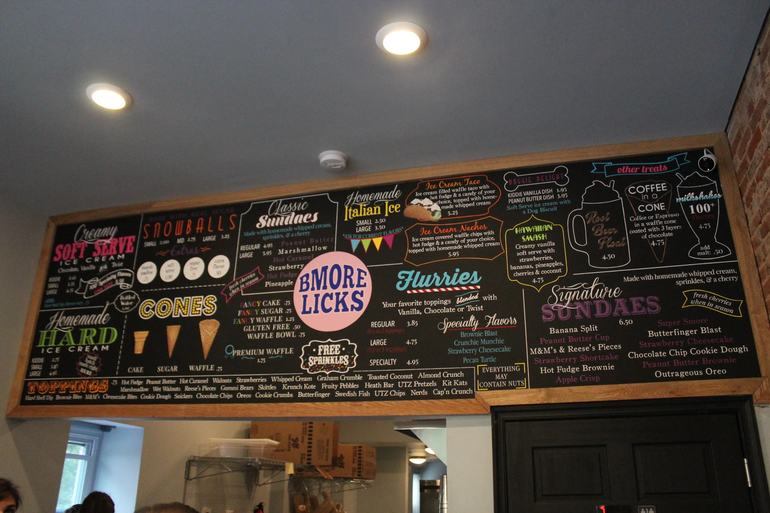 Bmore Licks' menu is the new "land of pleasant living"