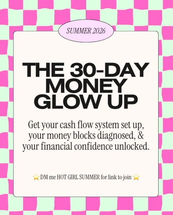 The 30-Day Money Glow Up was created to feel like one of those speed boost ramps in Mario Kart - speed quickens, hurdles are jumped, that flying feeling, put ahead in the game.

Once you submit your payment, you will be sent a welcome email to schedu