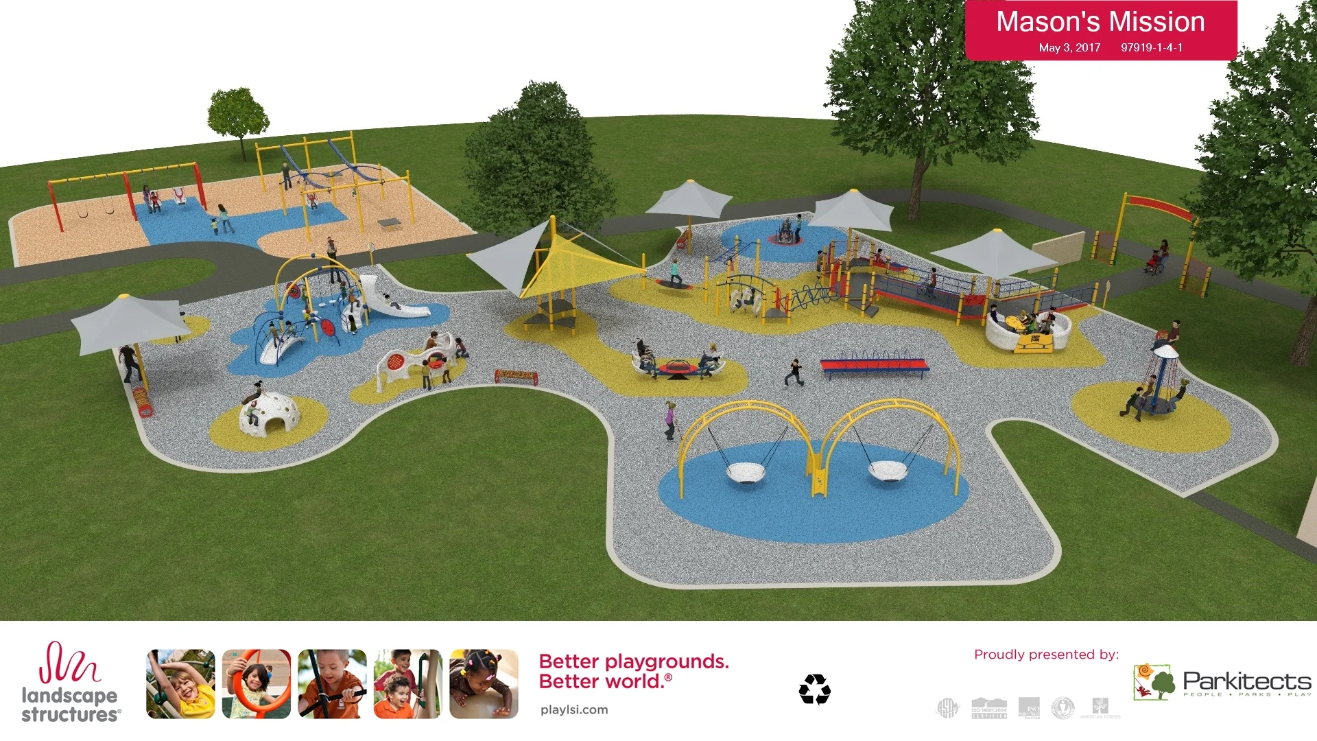 And lets not forget the very first of it’s kind and our pride and joy, Mason’s Mission Pendleton Park Playground