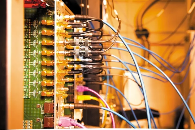 Greg Kendall-Ball/Nature - Radio-frequency and microwave electronics are used at Google to make scalable control hardware.