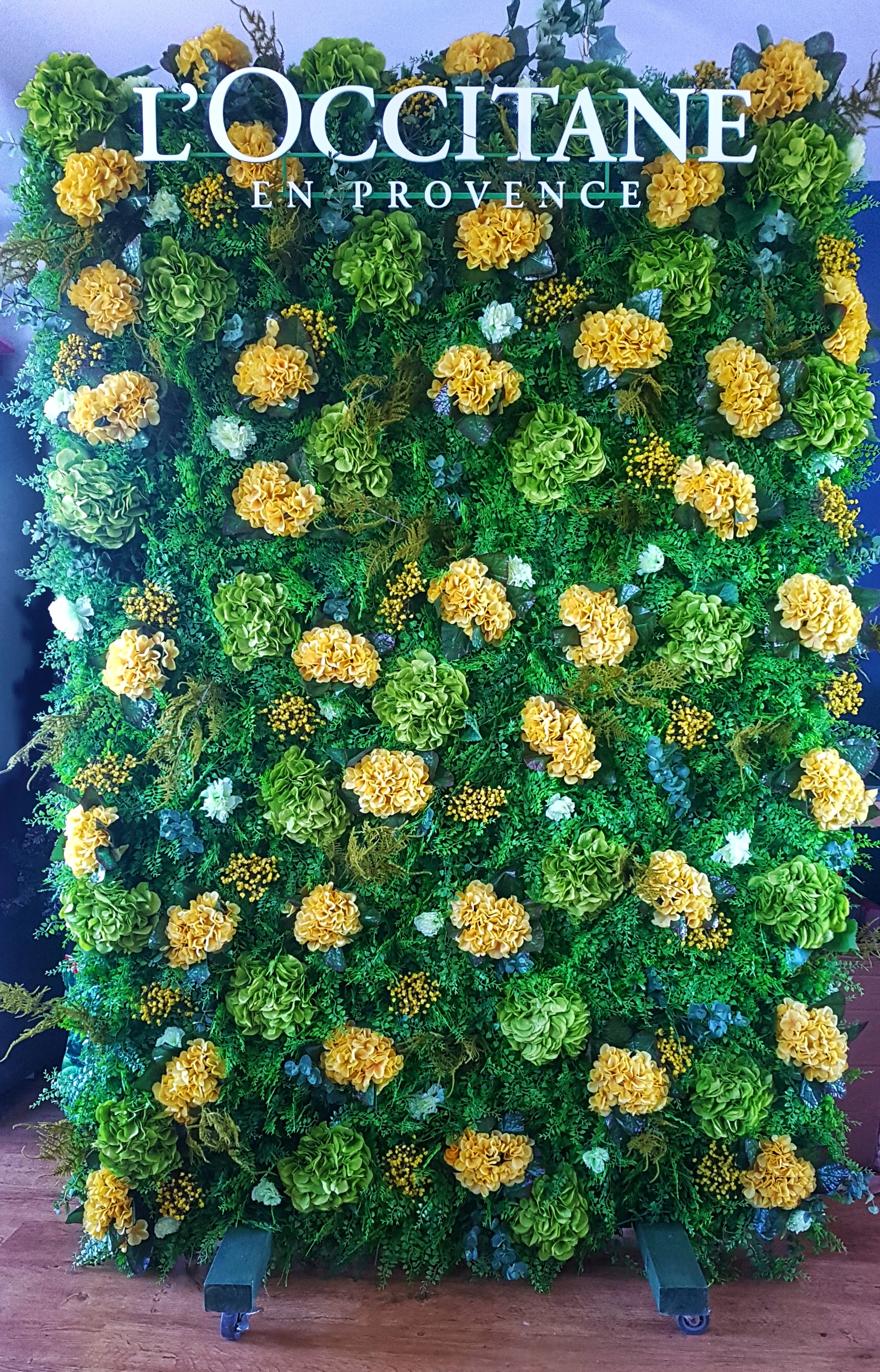 L'Occitane bespoke flower wall.jpeg