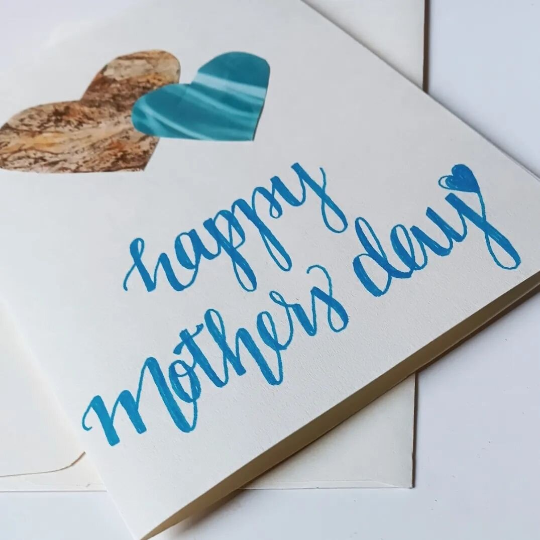 Had just finished up creating the typography for my mother's day card when I got the comment, &ldquo;I&rsquo;m working on one too, I make my own cards.&rdquo; Me too 🤣 me too! I have way too much fun with handdone calligraphy and collage. The follow