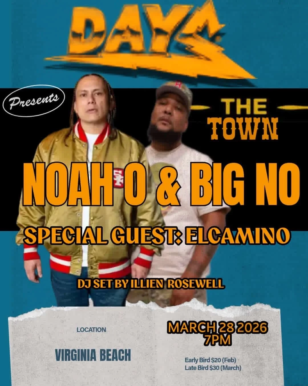 VIRGINIA BEACH : BIG NO &amp; NOAH-O w/ EL CAMINO &amp; more