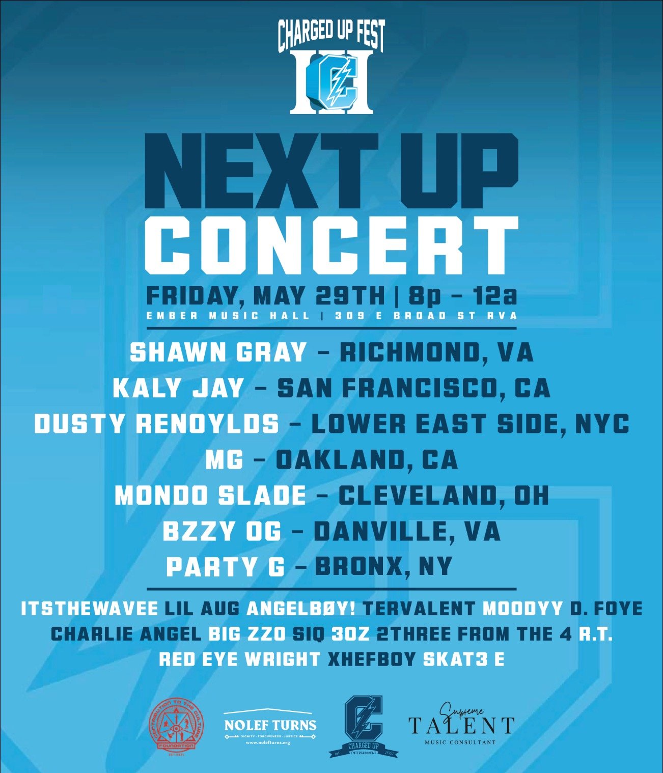 NEXT UP CONCERT : CHARGED UP FEST III