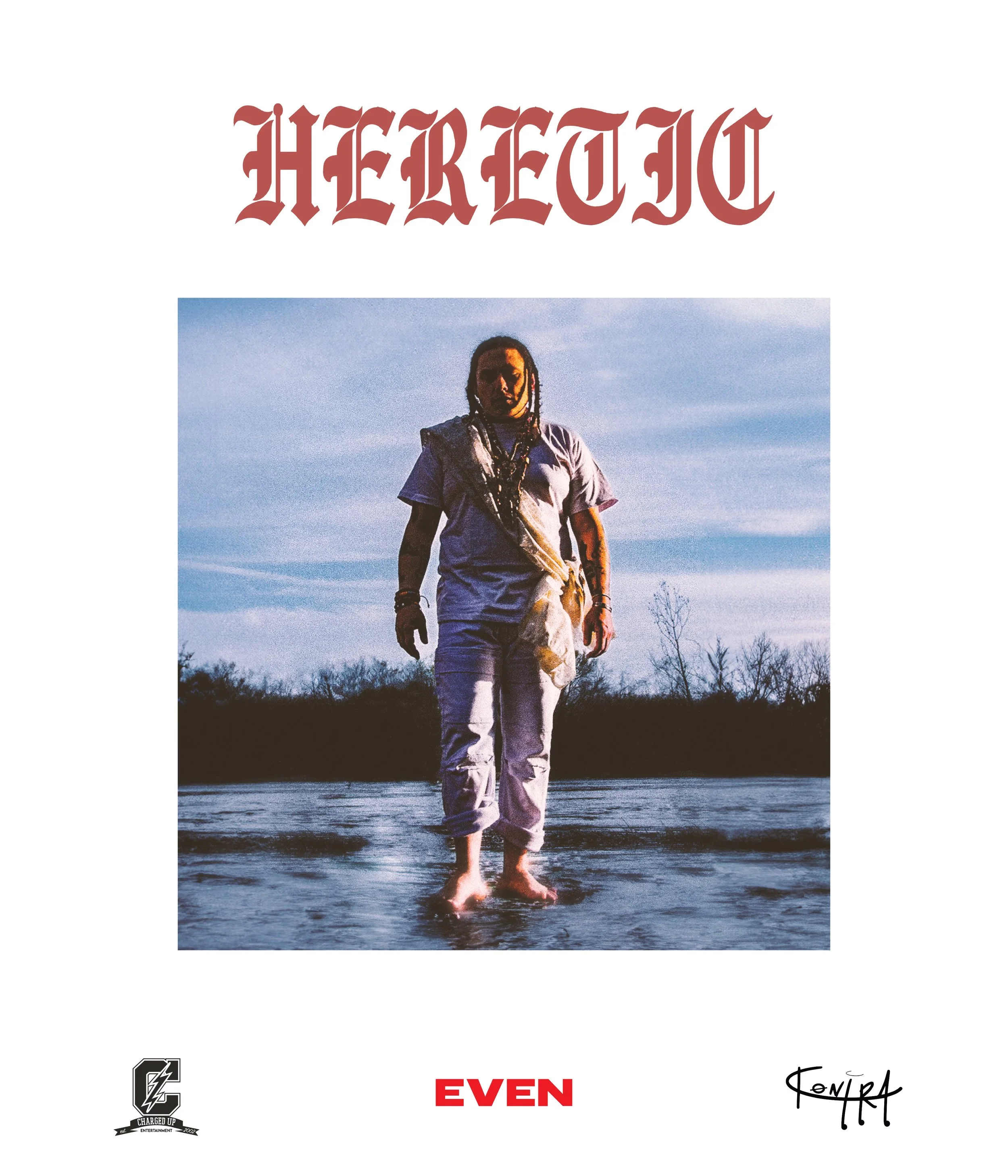 Noah-O Heretic album cover art promoting the new hip hop album available on EVEN.BIZ