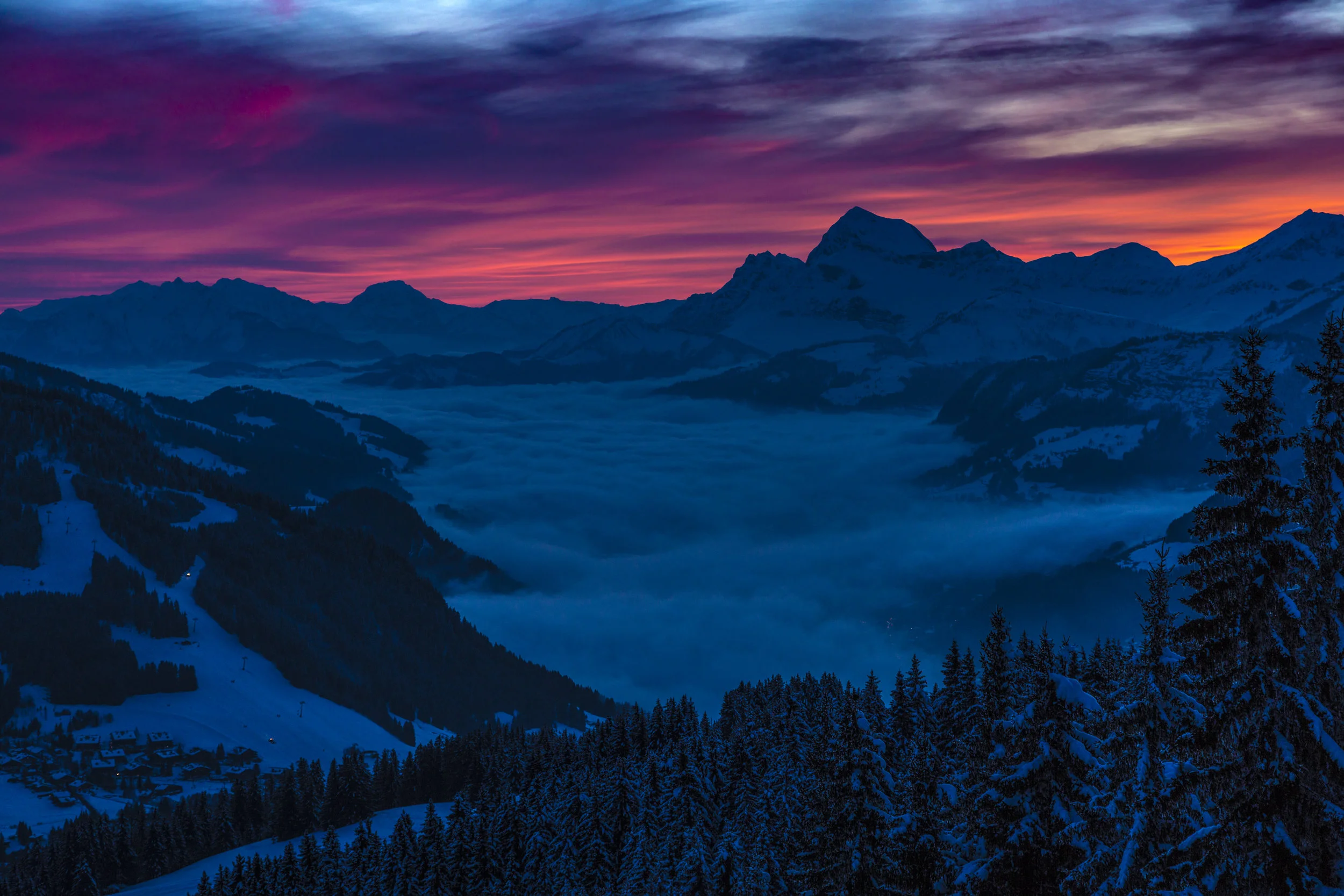 Chaine des Aravis, Megève, France 
