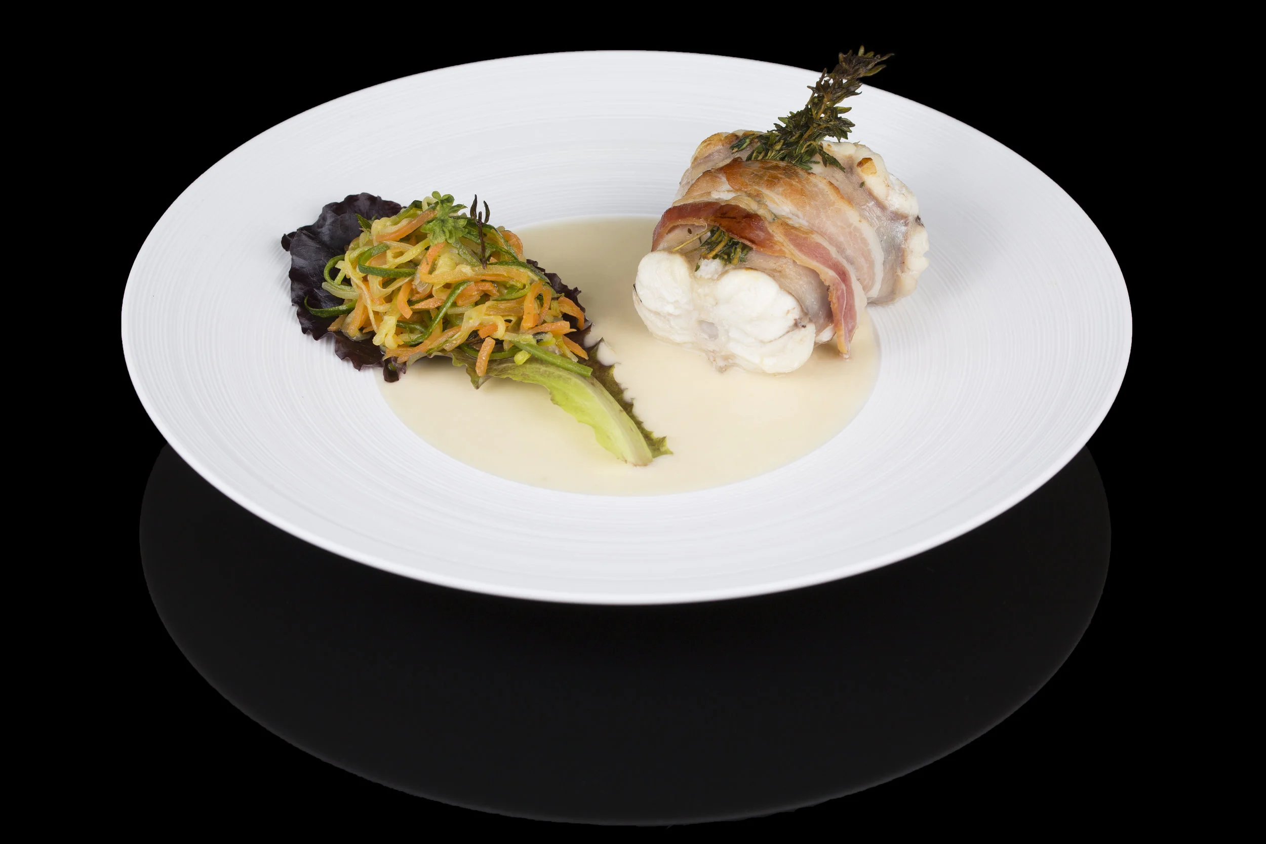 Varlet traiteur - Lotte en sauce et sa julienne de légumes