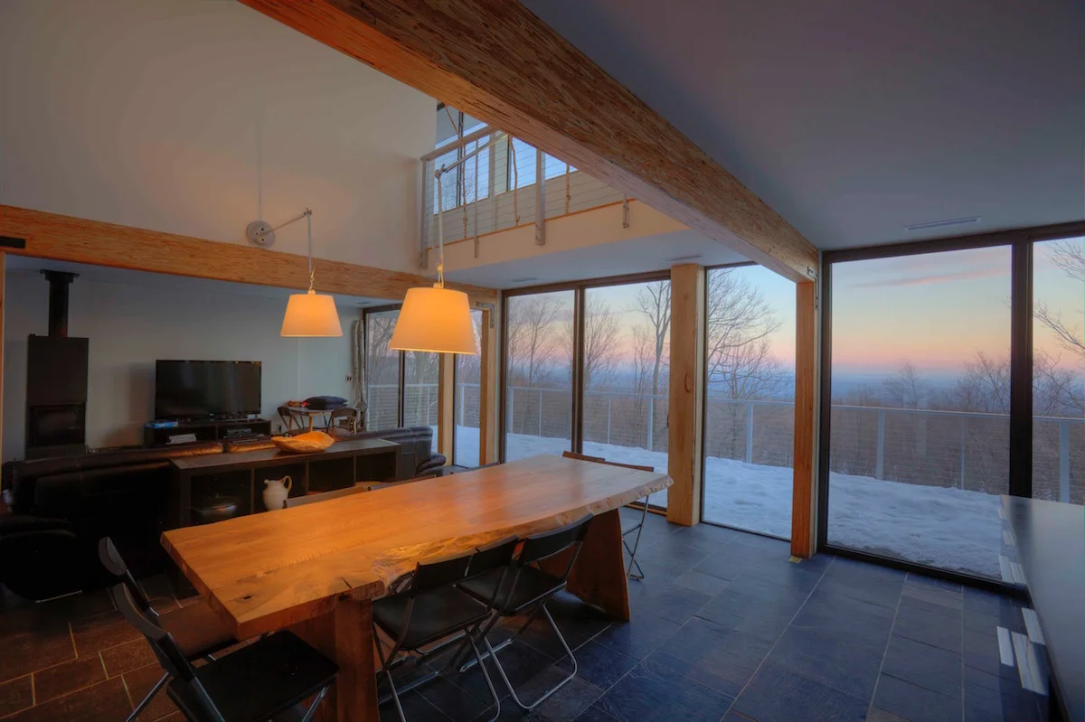 warm lighting in modern home