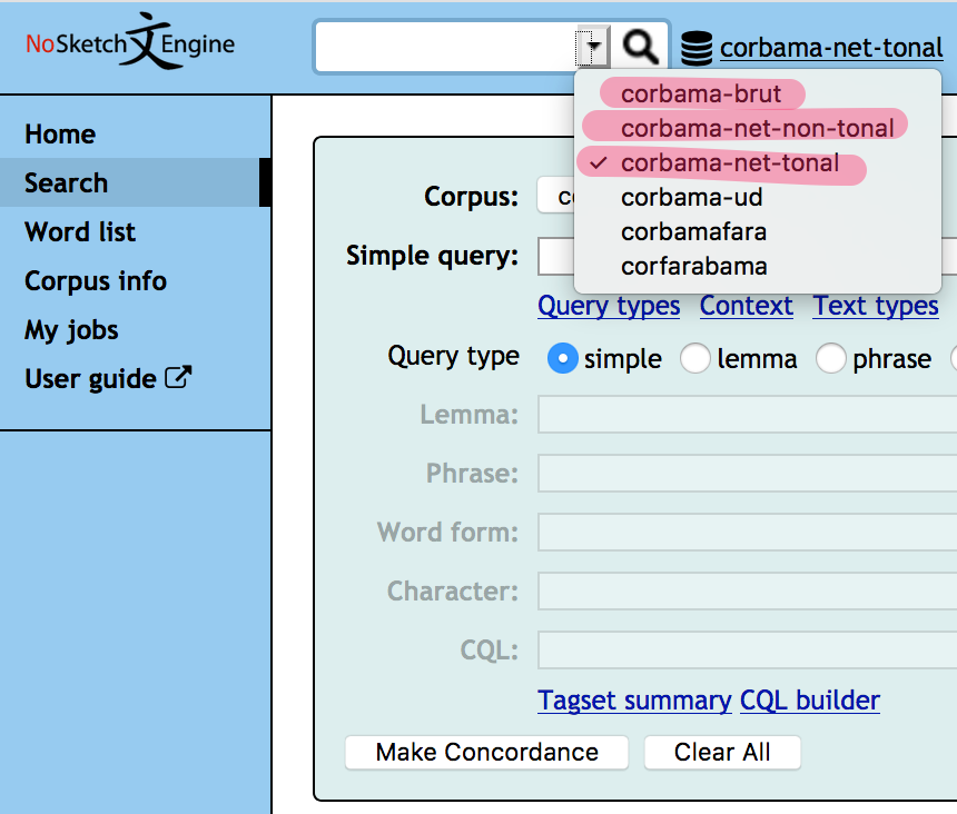 The three main corpus types