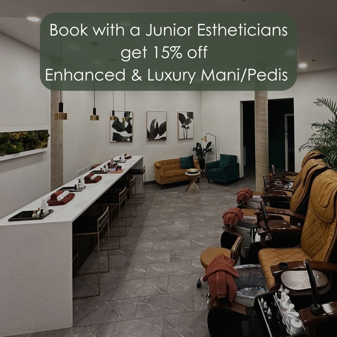 💅🏻Junior Estheticians Available for Enhanced &amp; Luxury Mani/Pedis with 15% off discount.  Discount cannot be combined with any other discount.
.
.
.
.
.
#pedicure #manicure #nails #nailart #stalbertspa #beauty #nailsofinstagram #stalbert #stalbe