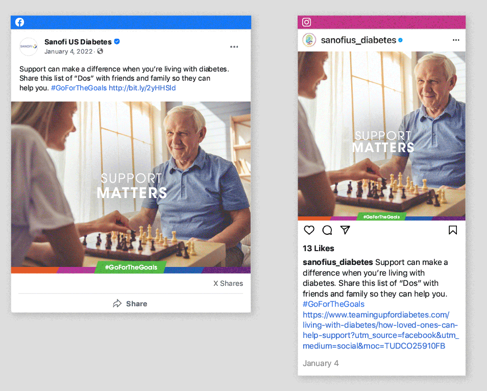 Social Media images—Organic, Sanofi U.S. Diabetes Awareness
