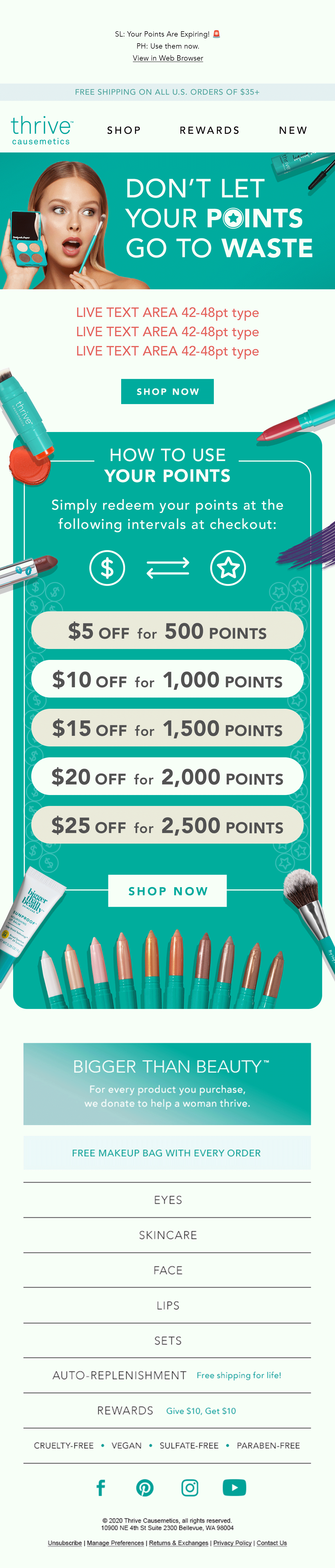 CRM Animated Email, Loyalty Points