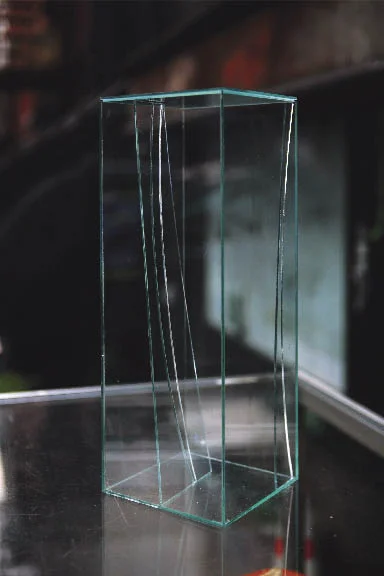 IN BETWEEN Glass in glass box. 5in by 4.5in by 14in. 2008