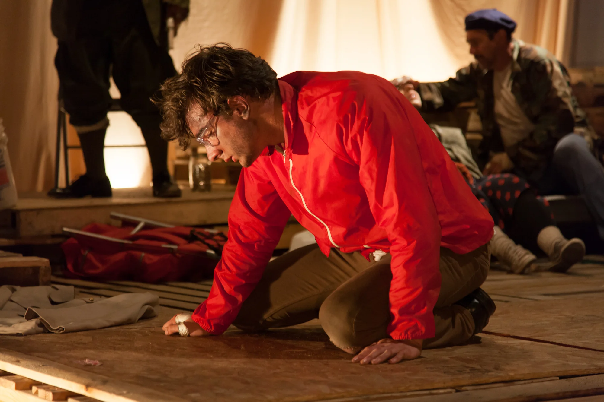   THE BRUTES   The Brutes, was a new tragic comedy conceived and directed by Jon Ferguson, created with the ensemble, with text by Dominic Orlando, that ran from June 7 - 30 in a machine shop at 2204 Minnehaha Ave, in the Seward neighborhood of Minne