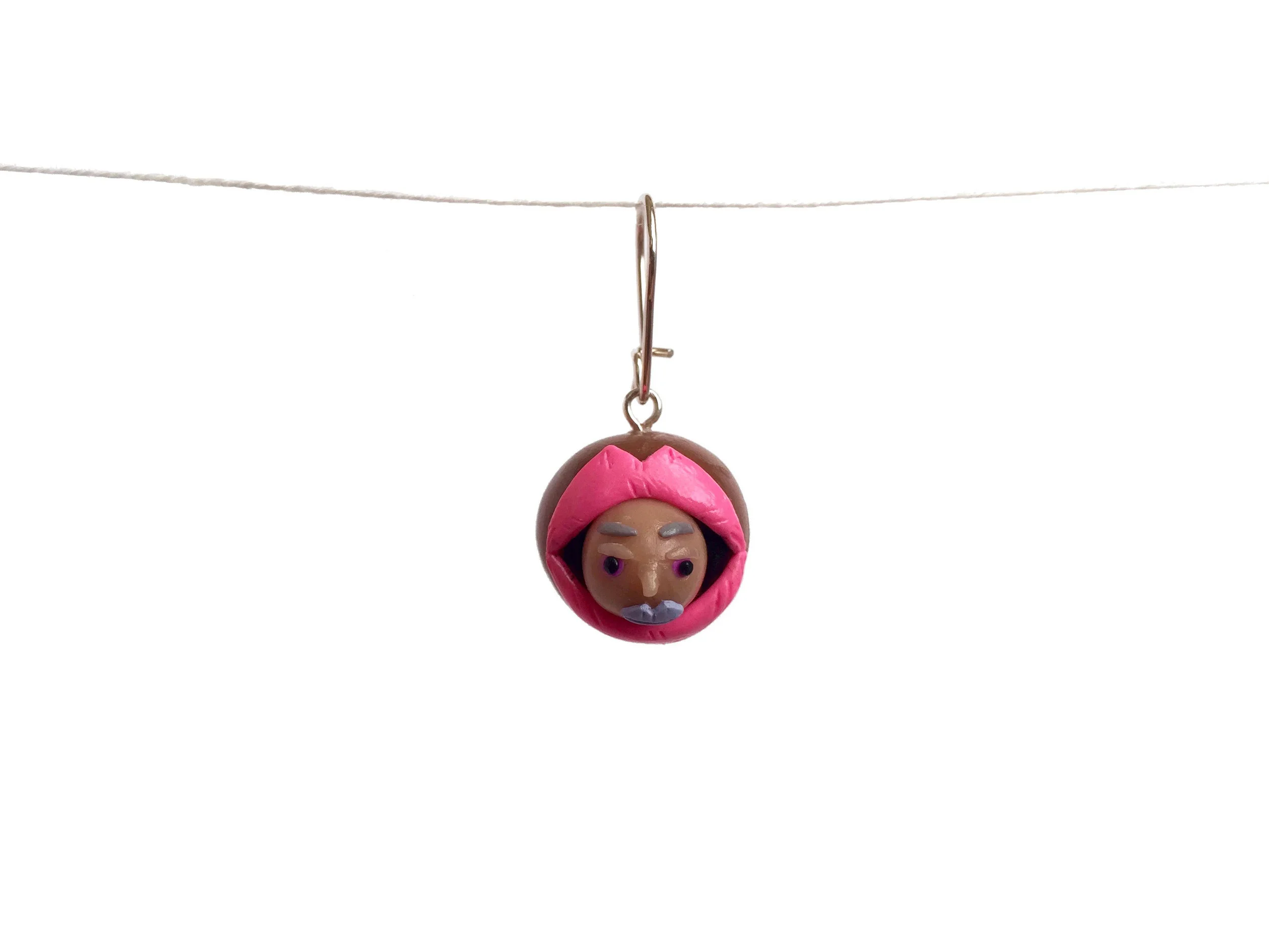 Head in Mouth Polymer Clay Earring